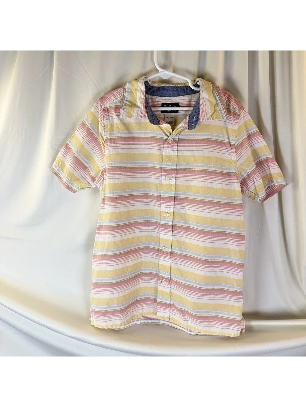 Genuine Kids Grom OshKosh Boys Multicolor Button Down Shirt SZ 10
